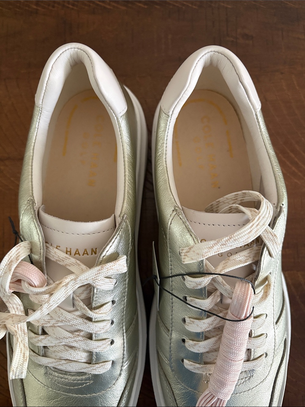 Cole Haan Metallic Gold golf shoes - Picture 5 of 6